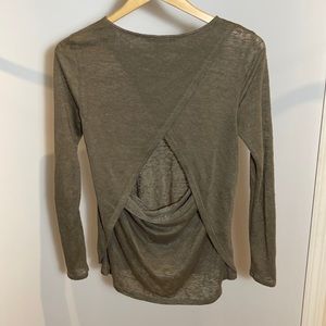 Forever 21 Wrap/Open Back Long Sleeve Top
